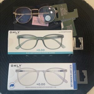 1Wild Fable w cover 2ONLY Blue Light Blocking Glasses/boxed 3 PAIRS 🤓 NWT